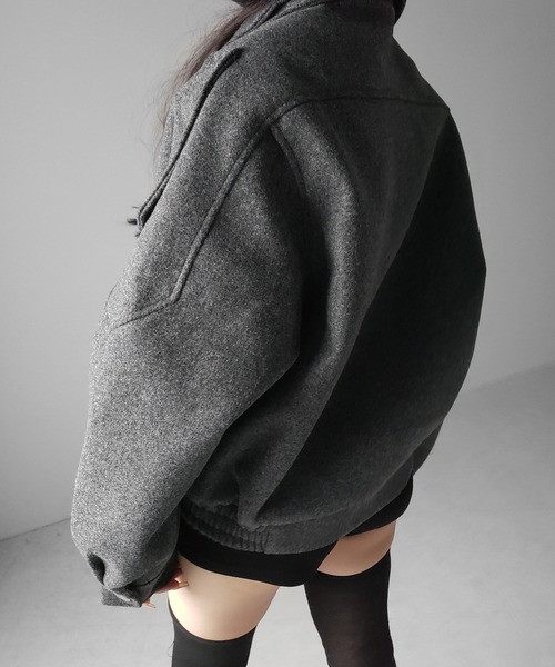 2color 】ウールライクベルテッドオーバーコート ／ wool like belted