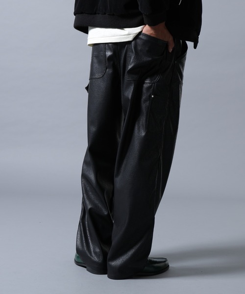 DankeSchon/ダンケシェーン/PU LEATHER W-KNEE PAINTER PANTS（その他