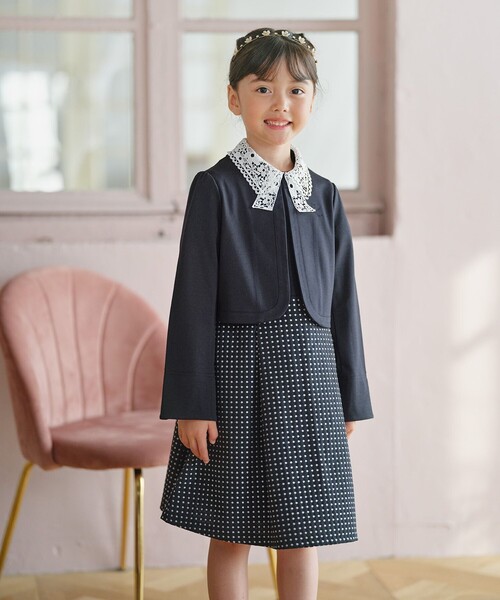 組曲のワンピース、カーディガン、ジャケットのアンサンブル　子供用 110-140㎝】クラシック カーディガン / 組曲 KIDS | ファッション通販