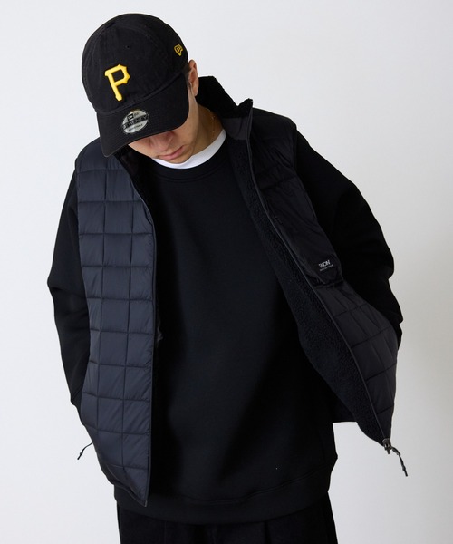   ダウンベスト XS/TP 黒 TAION/タイオン マウンテン リバーシブル ハイネック ライトダウン