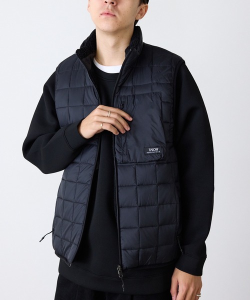 TAION/タイオン マウンテン リバーシブル ハイネック ライトダウン