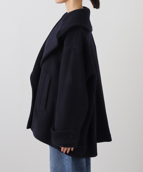 IENA LA BOUCLE(イエナラブークル)の「IENA LA BOUCLE パイルウールヘリンボンPコート(ピーコート・レディース・ネイビー・FREE)」の13枚目の写真