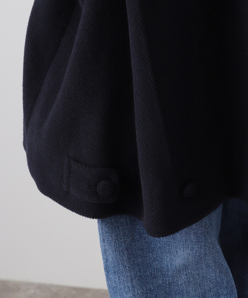 IENA LA BOUCLE(イエナラブークル)の「IENA LA BOUCLE パイルウールヘリンボンPコート(ピーコート・レディース・ネイビー・FREE)」の7枚目の写真