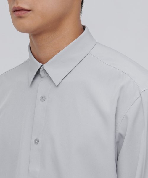 MUSINSA STANDARD（ムシンサスタンダード）の「リラックスフィットシルキーシャツ[ライトグレー]（シャツ/ブラウス・メンズ・その他・X-LARGE/XX-LARGE/SMALL/MEDIUM/LARGE）」の6枚目の写真