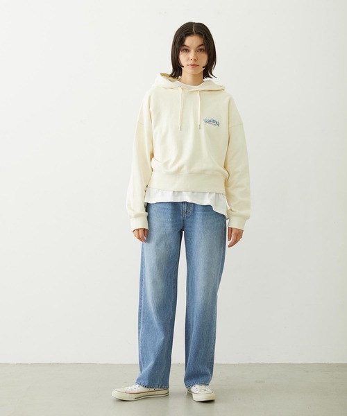 MILKFED.（ミルクフェド）の「CUPCAKE SHORT HOODIE（パーカー・レディース・オフホワイト/ライトブルー/ネイビー・S/M）」の6枚目の写真