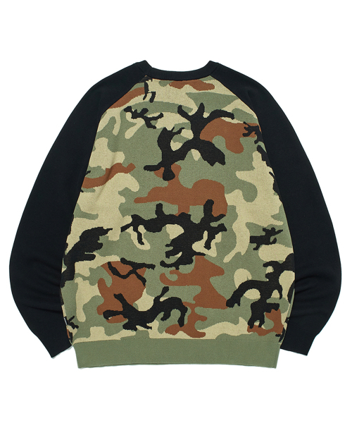 WKNDRS(ウィーキャンドース)の「RAGLAN KNIT SWEATER (CAMO)(ニット/セーター・レディース・その他・LARGE/X-LARGE/MEDIUM)」の2枚目の写真