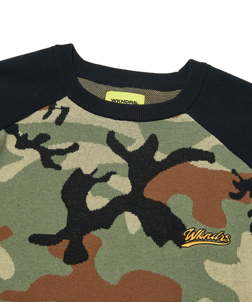WKNDRS(ウィーキャンドース)の「RAGLAN KNIT SWEATER (CAMO)(ニット/セーター・レディース・その他・LARGE/X-LARGE/MEDIUM)」の3枚目の写真