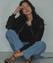 Doux archives | 【ZOZO限定】チュールレースブルゾン(ブルゾン)