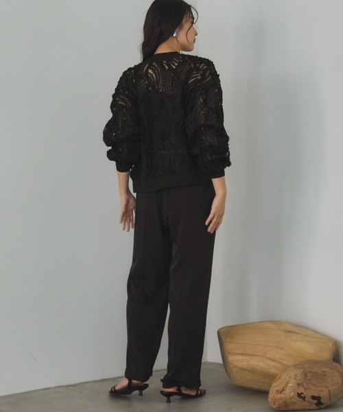 Doux archives（ドゥアルシーヴ）の「【ZOZO限定】チュールレースブルゾン（ブルゾン・レディース・ブラック/アイボリー/オフホワイト・FREE）」の16枚目の写真