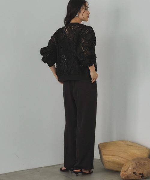 Doux archives（ドゥアルシーヴ）の「【ZOZO限定】チュールレースブルゾン（ブルゾン・レディース・ブラック/アイボリー/オフホワイト・FREE）」の17枚目の写真