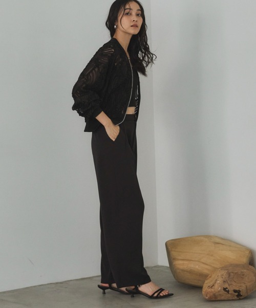 Doux archives（ドゥアルシーヴ）の「【ZOZO限定】チュールレースブルゾン（ブルゾン・レディース・ブラック/アイボリー/オフホワイト・FREE）」の18枚目の写真