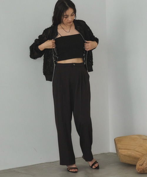 Doux archives（ドゥアルシーヴ）の「【ZOZO限定】チュールレースブルゾン（ブルゾン・レディース・ブラック/アイボリー/オフホワイト・FREE）」の19枚目の写真