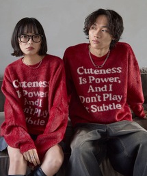 PBLIM | 《UNISEX》メッセージシャギーニット(ニット/セーター)