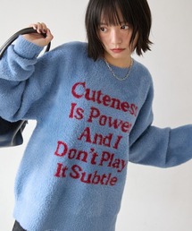 PBLIM | 《UNISEX》メッセージシャギーニット(ニット/セーター)