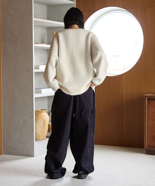 PBLIM（ページボーイリム）の「《UNISEX》メッセージシャギーニット（ニット/セーター・レディース・グレー/オフホワイト/ブルー/レッド・FREE）」の6枚目の写真