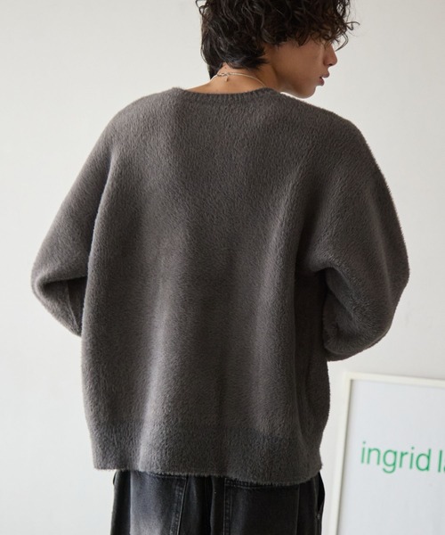 PBLIM（ページボーイリム）の「《UNISEX》メッセージシャギーニット（ニット/セーター・レディース・グレー/オフホワイト/ブルー/レッド・FREE）」の9枚目の写真