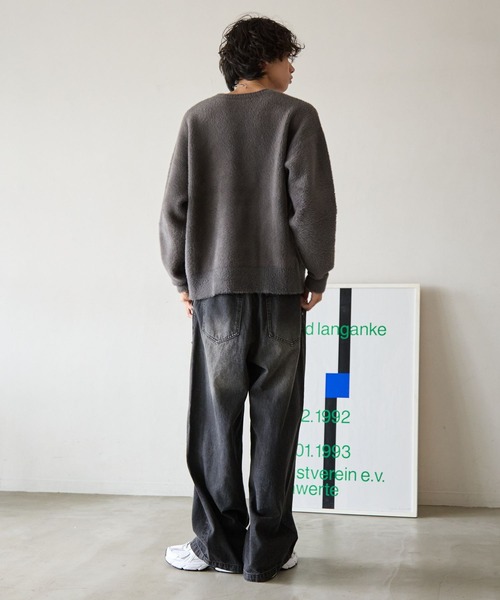 セール】《UNISEX》メッセージシャギーニット（ニット/セーター 