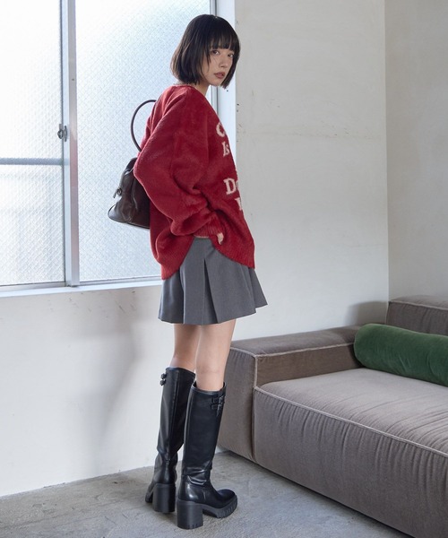 PBLIM（ページボーイリム）の「《UNISEX》メッセージシャギーニット（ニット/セーター・レディース・グレー/オフホワイト/ブルー/レッド・FREE）」の12枚目の写真