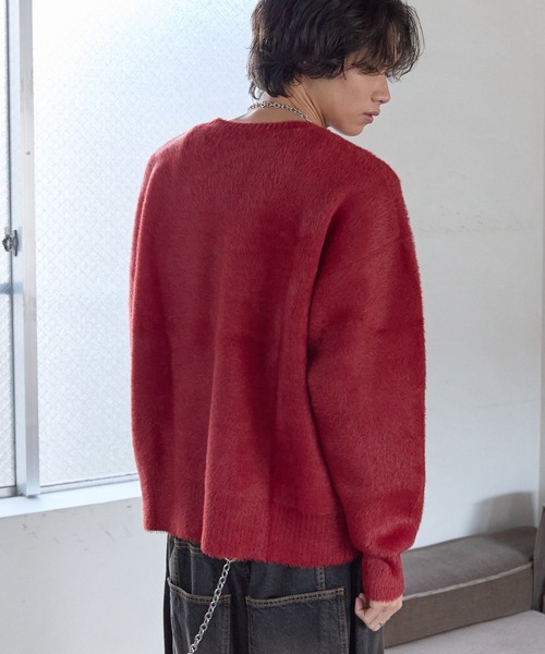 PBLIM（ページボーイリム）の「《UNISEX》メッセージシャギーニット（ニット/セーター・レディース・グレー/オフホワイト/ブルー/レッド・FREE）」の18枚目の写真