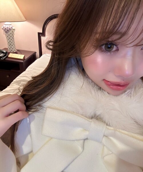 OLIVE des OLIVE（オリーブデオリーブ）の「【インフルエンサー企画】Keru マルチwayリボンミドルコート（ステンカラーコート・レディース・アイボリー/ブラック/ブラック系その他・FREE）」の11枚目の写真