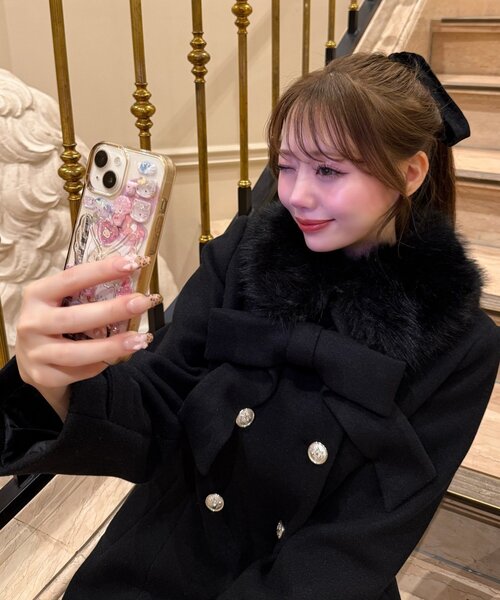 Olive des olive Keru マルチwayリボンミドルコート インフルエンサー企画】Keru マルチwayリボンミドルコート | OLIVE des