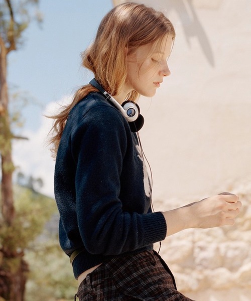 Fano Studios（ファノ ストゥディオズ）の「ドッグジャガード ウールニットトップス FQ25S276【Fano Studios】【2025AW】（ニット/セーター・レディース・ネイビー・L/M/S）」の6枚目の写真