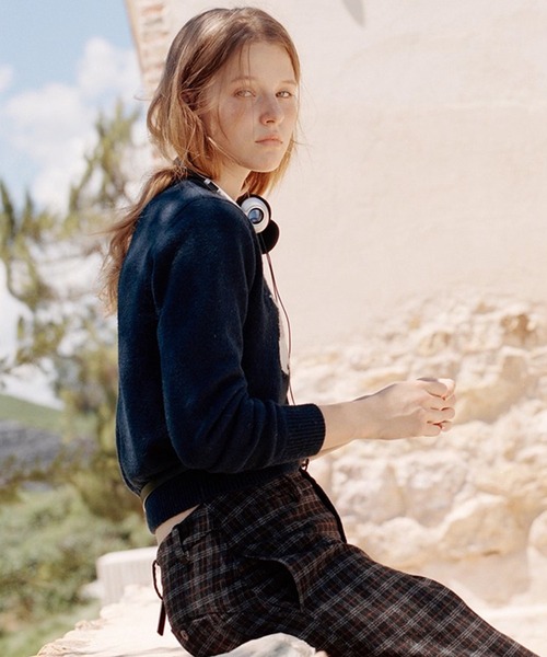 Fano Studios（ファノ ストゥディオズ）の「ドッグジャガード ウールニットトップス FQ25S276【Fano Studios】【2025AW】（ニット/セーター・レディース・ネイビー・L/M/S）」の7枚目の写真