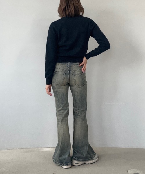 Fano Studios（ファノ ストゥディオズ）の「ドッグジャガード ウールニットトップス FQ25S276【Fano Studios】【2025AW】（ニット/セーター・レディース・ネイビー・L/M/S）」の17枚目の写真