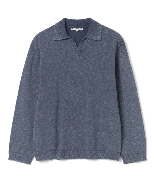 Pigment Coa-colour knit [Indigo Blue]