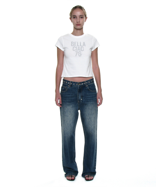 PARTIMENTO WOMEN(パルティメントウィメン)の「チャオベラ76プリンテッドショートスリーブTシャツ_ホワイト(Tシャツ/カットソー・レディース・その他・SMALL/MEDIUM)」の2枚目の写真
