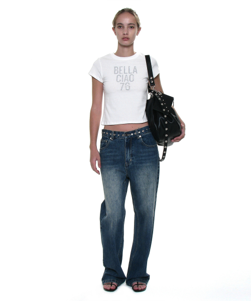 PARTIMENTO WOMEN(パルティメントウィメン)の「チャオベラ76プリンテッドショートスリーブTシャツ_ホワイト(Tシャツ/カットソー・レディース・その他・SMALL/MEDIUM)」の7枚目の写真