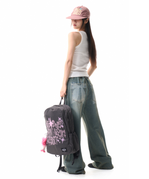 IUGAMAKARAS(イウガマカラス)の「Ribbon Denim Pants (Sand Blue)(デニムパンツ・レディース・その他・1/2)」の5枚目の写真