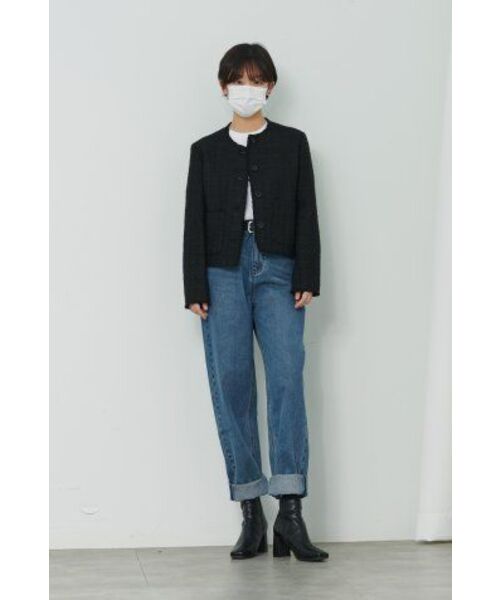 MUSINSA STANDARD WOMAN（ムシンサスタンダードウーマン）の「ウィメンズリラックスマムフィットデニムパンツ[ミディアムインディゴ]（デニムパンツ・レディース・その他・24/25/26/27）」の13枚目の写真