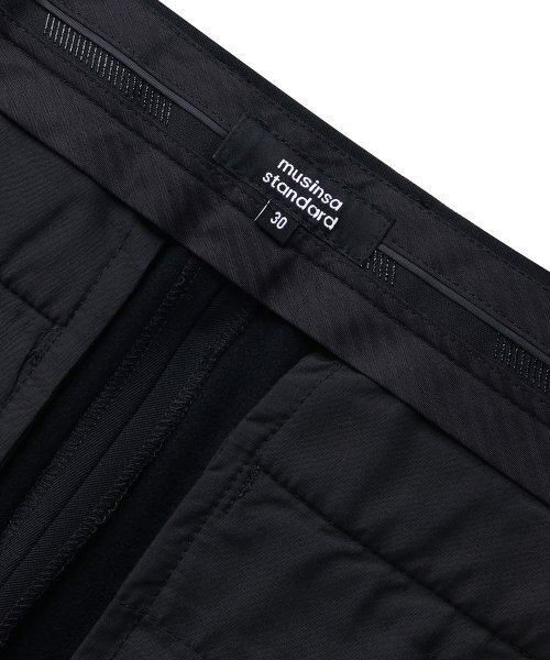 MUSINSA STANDARD（ムシンサスタンダード）の「ヘビーウェイトインナーナッピングリアルワイド隠しバンディングスラックス[ブラック]（スラックス・メンズ・その他・40/38/42/36/34/28/29/32/30/31/33/26/27）」の7枚目の写真
