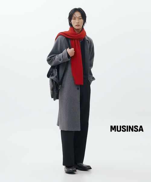 MUSINSA STANDARD（ムシンサスタンダード）の「ヘビーウェイトインナーナッピングリアルワイド隠しバンディングスラックス[ブラック]（スラックス・メンズ・その他・40/38/42/36/34/28/29/32/30/31/33/26/27）」の10枚目の写真