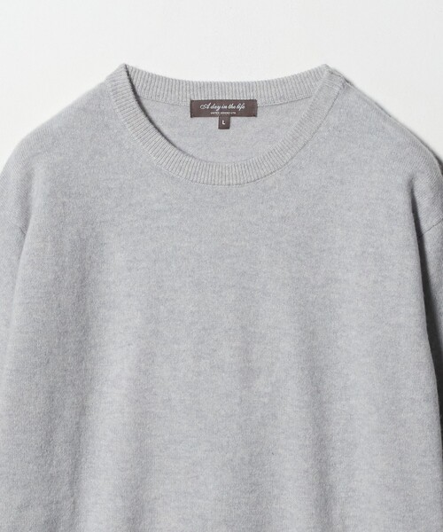 A DAY IN THE LIFE UNITED ARROWS(アデイインザライフユナイテッドアローズ)の「カシミヤ 天竺 ニット<A DAY IN THE LIFE>(ニット/セーター・メンズ・ブラック/ライトグレー/モカ・L/M)」の9枚目の写真