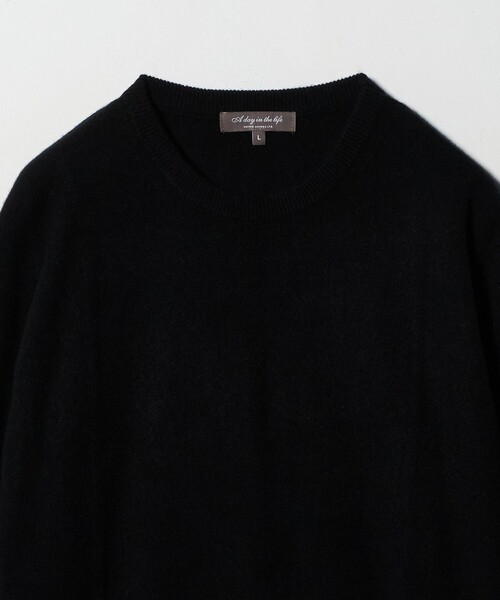A DAY IN THE LIFE UNITED ARROWS(アデイインザライフユナイテッドアローズ)の「カシミヤ 天竺 ニット<A DAY IN THE LIFE>(ニット/セーター・メンズ・ブラック/ライトグレー/モカ・L/M)」の7枚目の写真