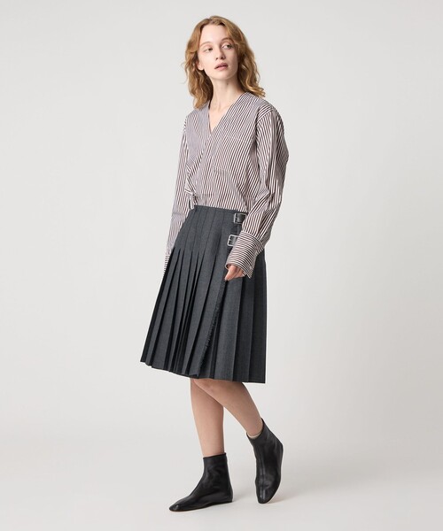 Steven Alan(スティーブンアラン)の「<O'NEIL of DUBLIN × Steven Alan>PLEATED SKIRT/スカート(スカート・レディース・パープル/ダークグレー・8/10)」の5枚目の写真