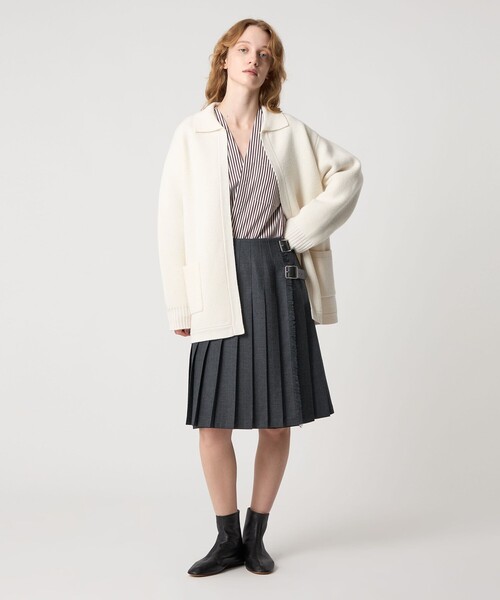 Steven Alan(スティーブンアラン)の「<O'NEIL of DUBLIN × Steven Alan>PLEATED SKIRT/スカート(スカート・レディース・パープル/ダークグレー・8/10)」の6枚目の写真