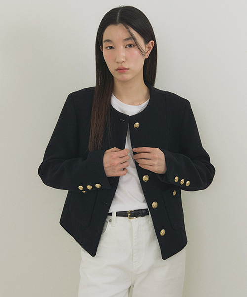 LINGSEOUL(リングソウル)の「gold button tweed jacket-black(テーラードジャケット・レディース・その他・SMALL/MEDIUM)」の3枚目の写真