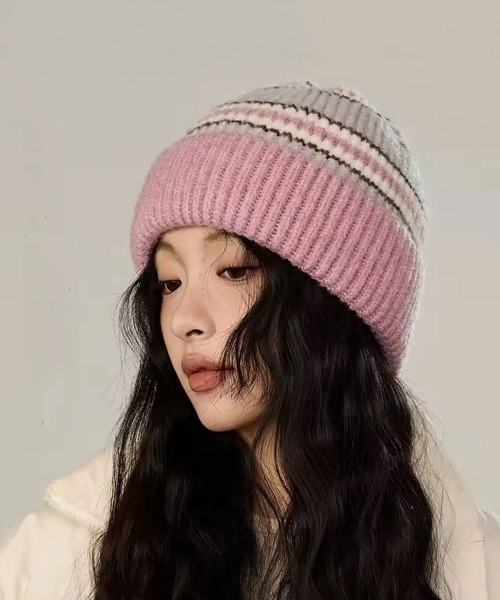 セール】【 ammy. / エイミードット 】 マルチカラー ボーダー ニット