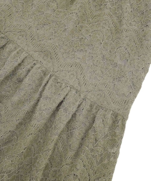 Green Parks(グリーンパークス)の「起毛レースティアードスカート(スカート・レディース・ブラック/グレイッシュベージュ/オフホワイト・FREE)」の10枚目の写真