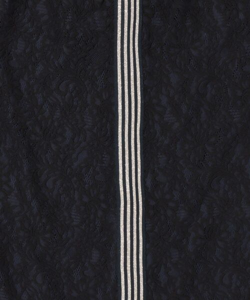 H.A.K（ハク）の「ラッセルレースラメストライプライントラックスカート（裏地付き）（スカート・レディース・ネイビー/ブラック・FREE）」の4枚目の写真