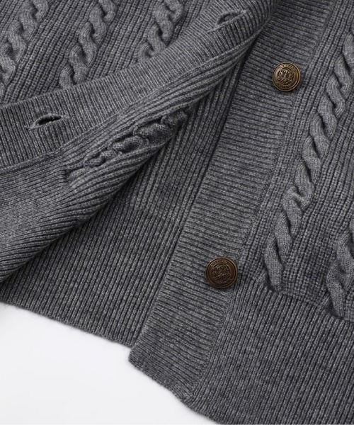 LA POMME petit(ラポミ・プチ)の「Preppy Fake Two Jeresy Cardigan(カーディガン/ボレロ・レディース・ネイビー/グレー・FREE)」の5枚目の写真