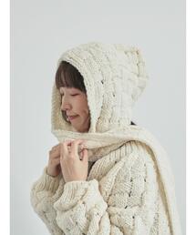 TSUHARU by Samansa Mos2 | 【ペルーニット】柄編みバラクラバ(ストール/ショール)