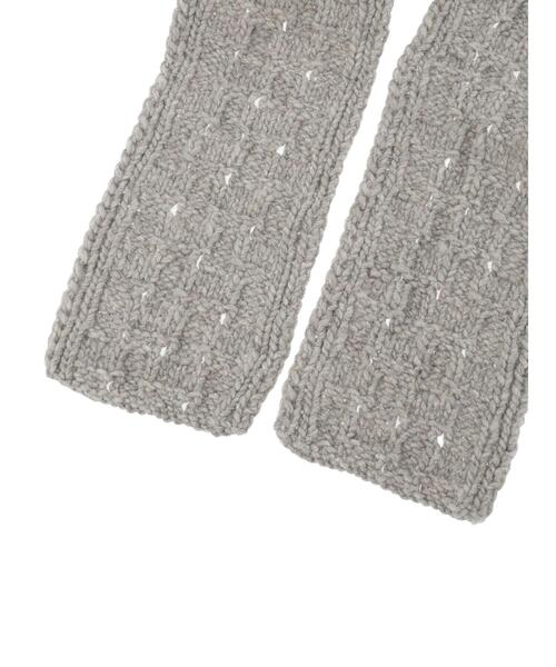 TSUHARU by Samansa Mos2（ツハルバイサマンサモスモス）の「【ペルーニット】柄編みバラクラバ（ストール/ショール・レディース・グレー/オフホワイト・F）」の21枚目の写真