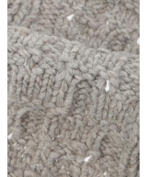 TSUHARU by Samansa Mos2（ツハルバイサマンサモスモス）の「【ペルーニット】柄編みバラクラバ（ストール/ショール・レディース・グレー/オフホワイト・F）」の22枚目の写真