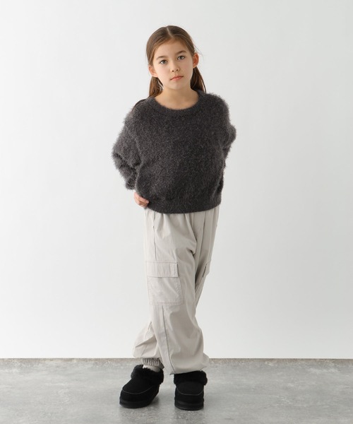 GLOBAL WORK（グローバルワーク）の「洗えるシャギーニット/606703（ニット/セーター・キッズ・レッド/イエロー/ミント/パープル/アイボリー/チャコールグレー/ブルー・130cm/140cm/150cm/160cm）」の19枚目の写真