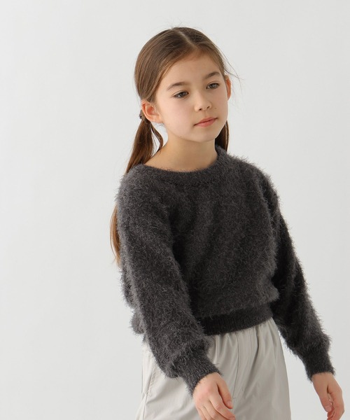 GLOBAL WORK（グローバルワーク）の「洗えるシャギーニット/606703（ニット/セーター・キッズ・レッド/イエロー/ミント/パープル/アイボリー/チャコールグレー/ブルー・130cm/140cm/150cm/160cm）」の20枚目の写真