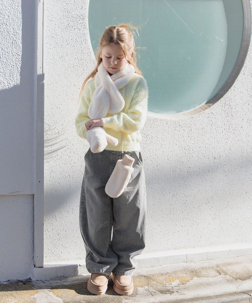 GLOBAL WORK（グローバルワーク）の「洗えるシャギーニット/606703（ニット/セーター・キッズ・レッド/イエロー/ミント/パープル/アイボリー/チャコールグレー/ブルー・130cm/140cm/150cm/160cm）」の14枚目の写真